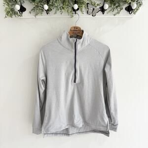 Marine Layer Long Sleeve Kerri 1/4 Zip Raglan Pullover Gray Rainbow Size Medium